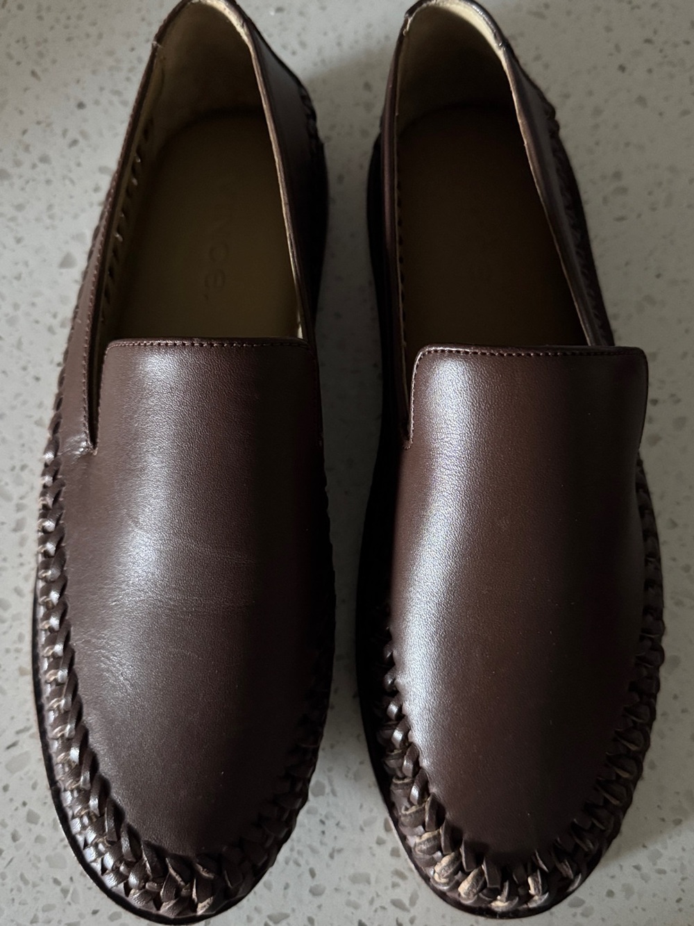 Vince Desmond Leather Slipper Mens Brown Size: US8 - EU 41